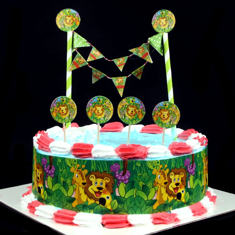 Popular Diy Cake Flag Cartoon The Lion King Cake Wrapper Birthday