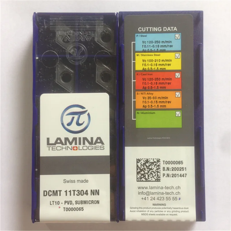 DCMT11T304-NN LT10 LAMINA CNC лезвие карбида вставки 10 шт./лот