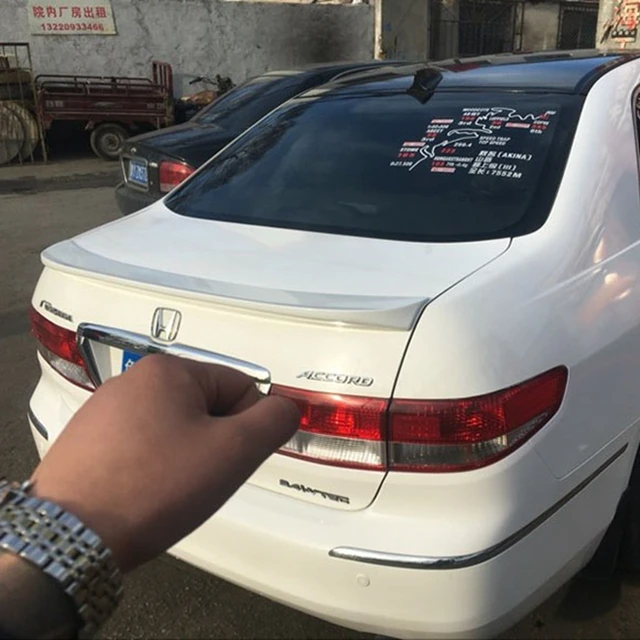 Use For Honda Accord Lip Spoiler 2003 2005 Model High Use For Honda Accord Lip Spoiler 2003 2005 Model High Quality Abs Material Car Rear Wing Primer Color