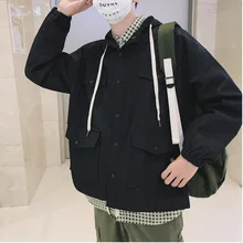 Spring New Denim Jacket Men's Fashion Cartoon Print Casual Cotton Hooded Denim Jacket Man Streetwear Hip Hop Loose Bomber Jacket Spring New Denim Jacket Men's Fashion Cartoon Print Casual Cotton Hooded Denim Jacket Man Streetwear Hip Hop Loose Bomber Jacket