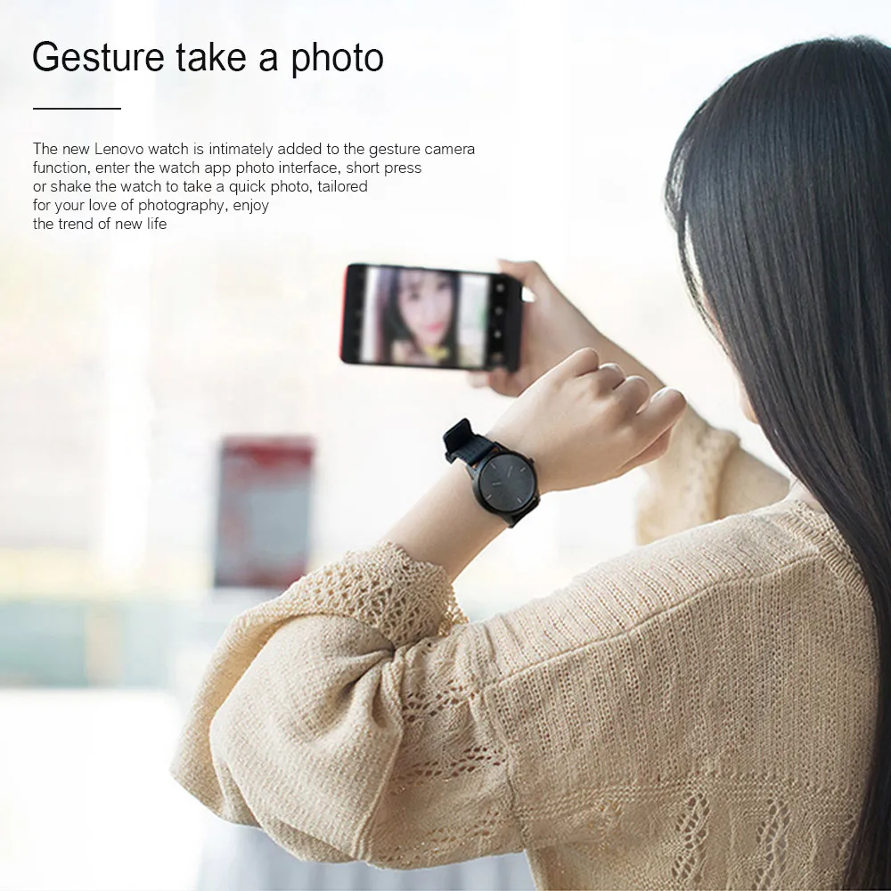 Lenovo Smart Watch Fashion Watch 9 Sapphire Glass Smartwatch 50 Meters Waterproof Heart Rate Monitor Calls Information Reminding