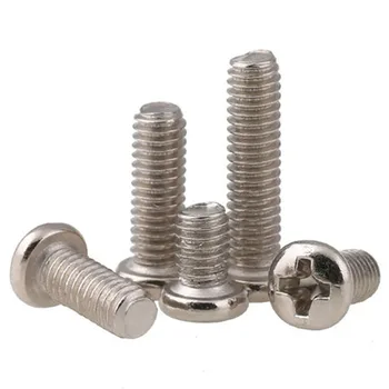 

50pcs M1.4 Round head Phillips screw Cross Pan heads bolt Nickel plating Mechanical screws 3mm-6mm Length