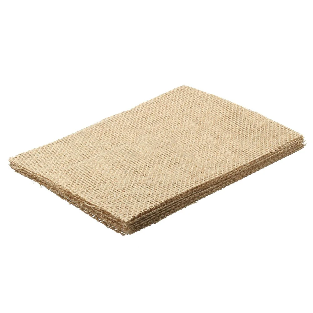 SZS Hot 10 pcs Natural Hessian Burlap Place Mat Table Placemats Coaster