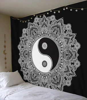 

Yinyang Wall Hanging Tapestry Mandala Tapestries Indian Traditional Cotton Printed Bohemian Hippie Large Wall Art