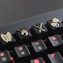 Customize zinc alloy keycap for game mechanical keyboard,Attack on Titan Suit keyboard key caps DIY