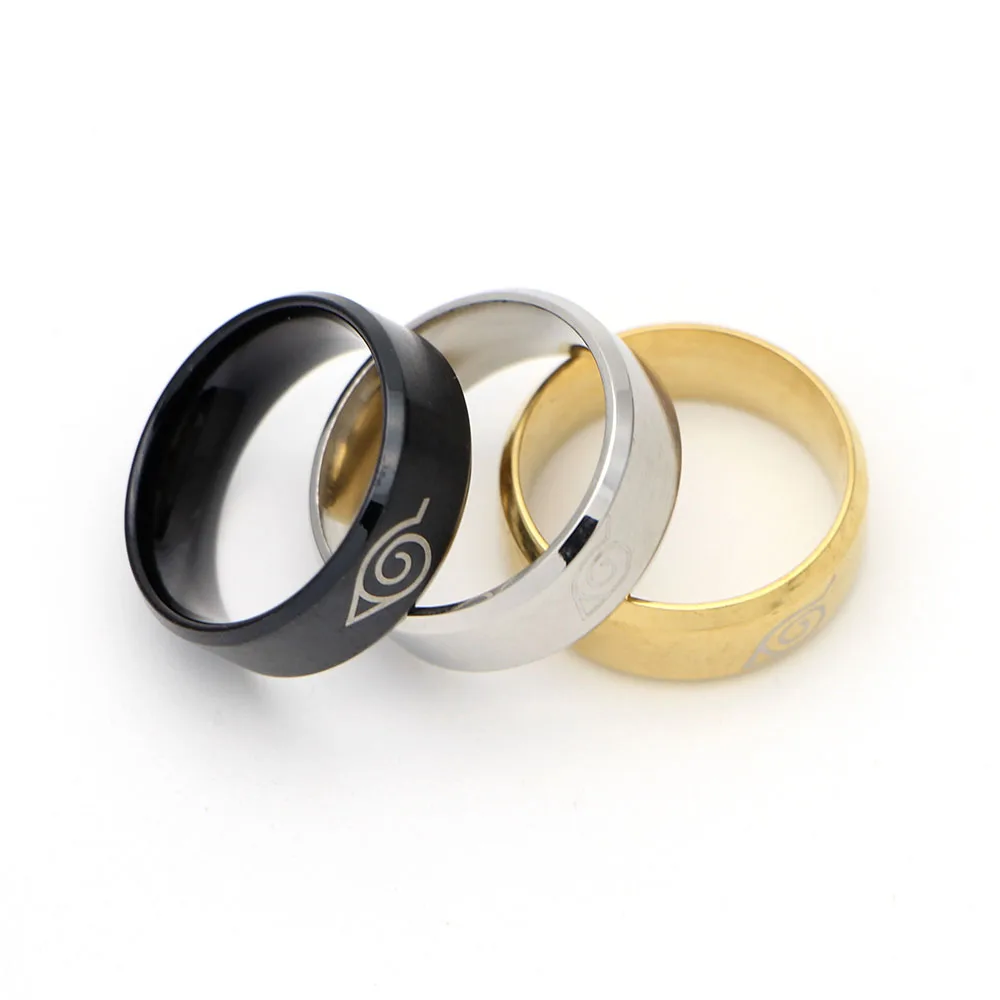 Мужское кольцо из нержавеющей стали с логотипом Наруто 8 мм|ring ring|rings for womenring |