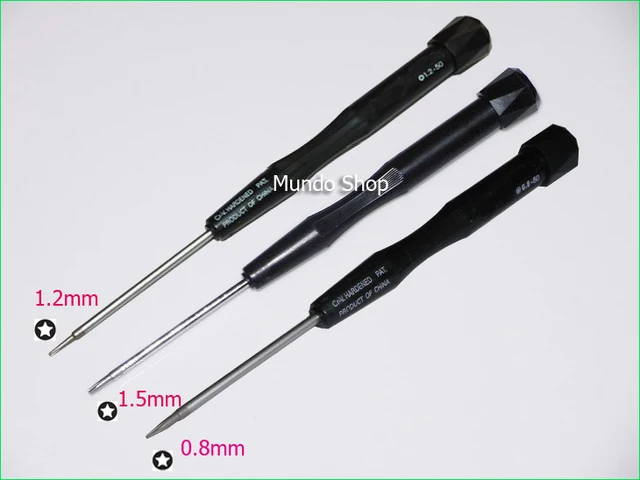 one set 3pcs 5 piont star pentalobe screwdriver for iphone 4s 5s macbook pro screw driver size