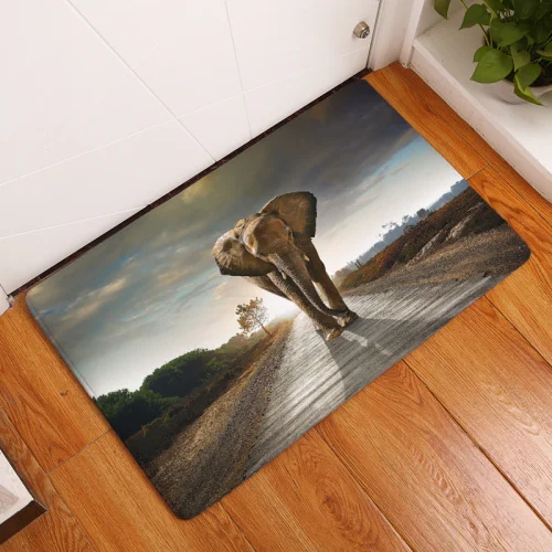 MDCT 3D Elephant Floor Mats Area Carpet 40x60cm 50x80cm Anti slip