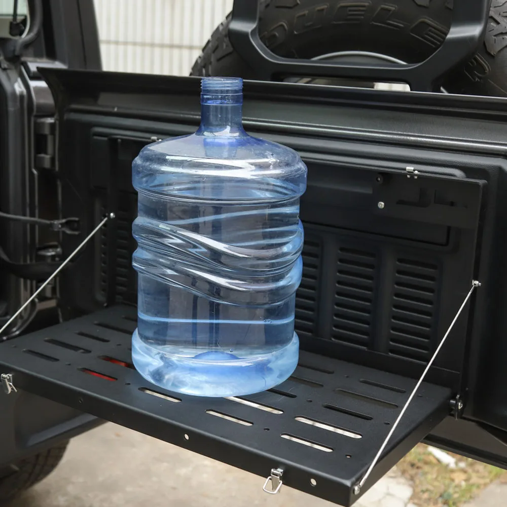 Металлические гибкие багажника Таблица задний багажник двери стойки грузовой чемодан держатель носитель полка для Jeep Wrangler JL