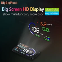 BigBigRoad Car OBD2 EUOBD HUD Head Up Display Windscreen Projector For Gmc Acadia Yukon Sierra 1500 Envoy Savana Terrain Canyon