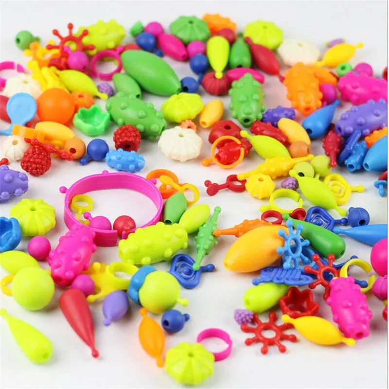 165Pcs Snap-Lock Beads Toys Handmade DIY Crafts Arts Jewelry Making Kits Gift for Kids Children (4)