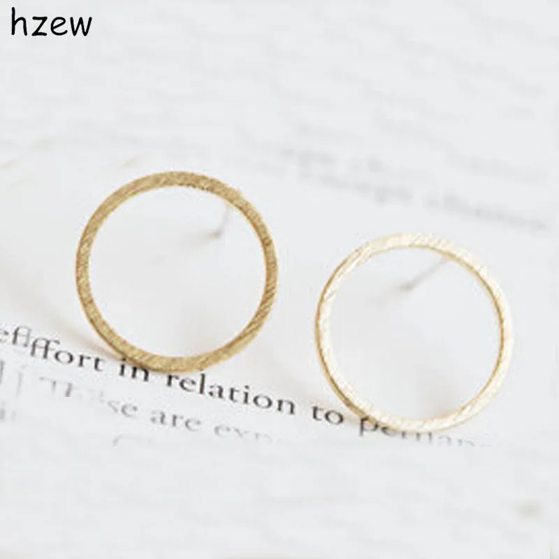 

Min 1pair-Gold silver and rose gold simple Open Circle studs Earrings earring for women
