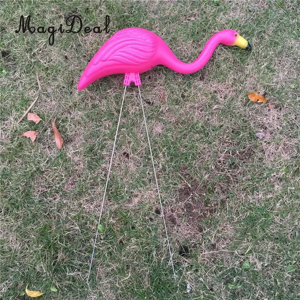 MagiDeal Realistic Large Pink Flamingo Garden Decoration Lawn Ornament Home Shelf Display Hand Craft Gift