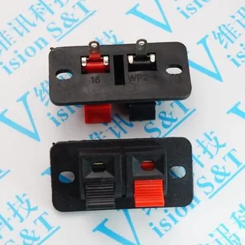 

50pcs 2/4Positions Connector Terminal Push in Jack Spring Load Audio Speaker Terminals WP2-4 2/4-position spring termina