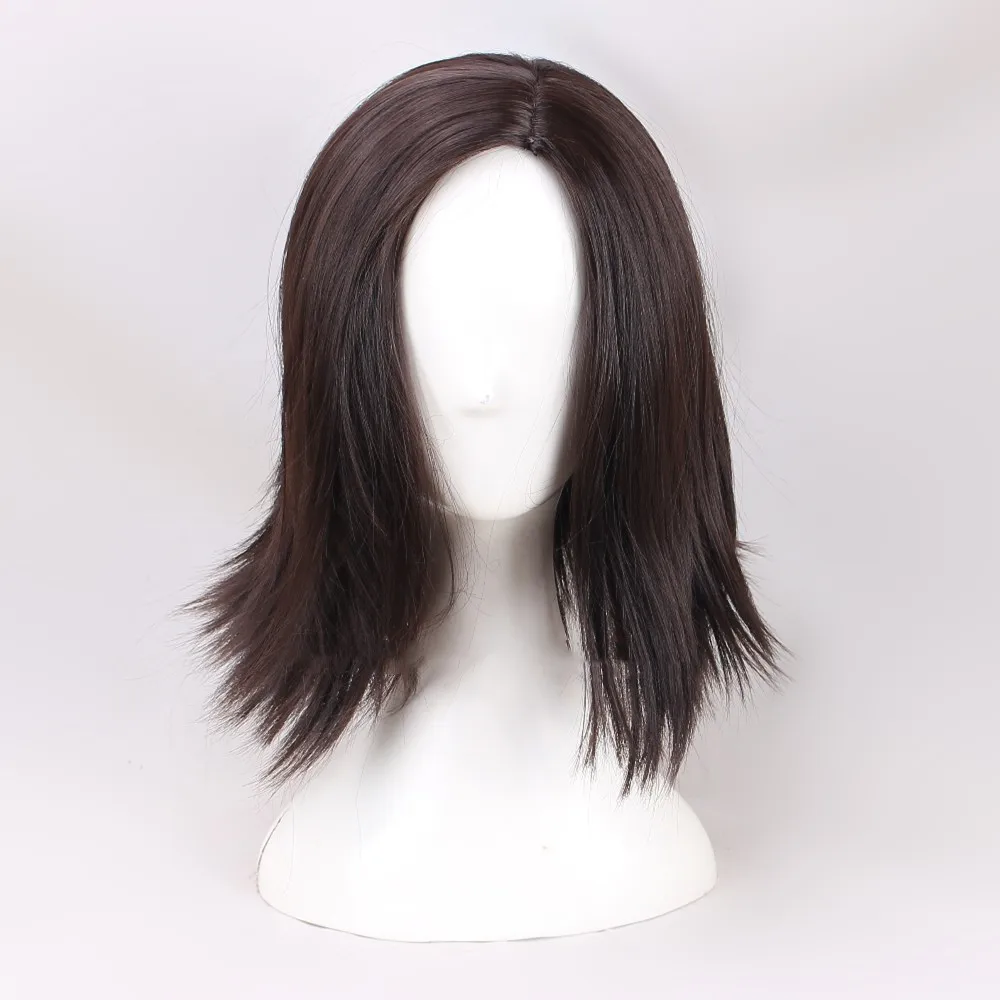 Косплей фильм Алита боевой Ангел парики коричневый черный волос для женщин взрослых Alita волос Синтетический парик Хэллоуин парик+ парик колпачок