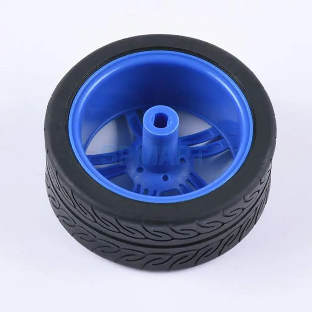 2pcs Rubber Tire TT Motor Car Wheel Smart Car Wheel for Robot Car RC Model Car Kids DIY Toy Car accessories