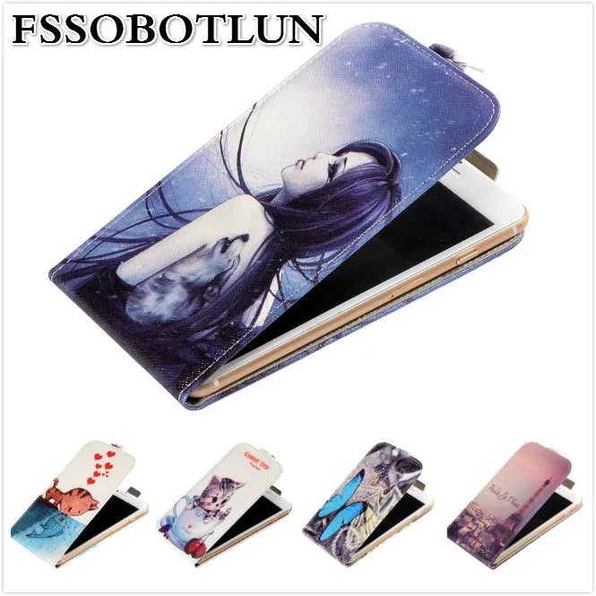 Factory price Top quality Cartoon Painting Vertical flip PU leather mobile phone bag case For ZTE Axon Elite |