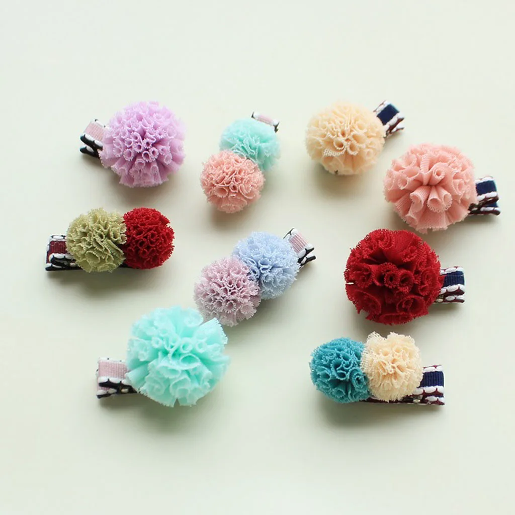 16pcs Mixed Color Korean Style Yarn Pom Pom Balls 25mm Decoration For DIY Women Special Jewelry Making Hair Accessories Findings
