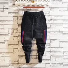 Мужские штаны-шаровары с карманами и эластичной резинкой на талии, Мужская Уличная одежда в стиле панк, хип-хоп, повседневные брюки для бега, мужские брюки для танцев