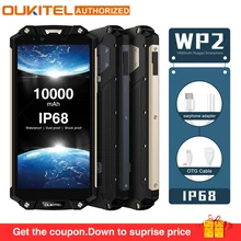 OUKITEL WP2 IP68 Waterproof NFC 4G LTE Smartphone 10000mAh 4GB RAM 64GB ROM 6.0 inch 18:9 Octa Core Fingerprint Mobile Phone