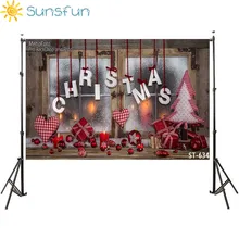 Sunsfun 7x5 футов фон для фотосъемки Рождественский подарок дом праздник фон для фотосессии фотостудия 220x150 см