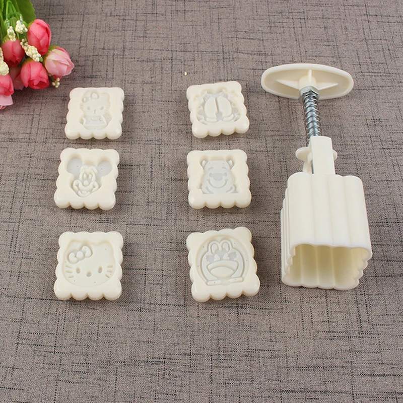

Cookie Dessert Cartoon Pattern Press Cookie Mounting Patterns Machine 6 Models Press Cookie Tool Biscuit Maker MoonCake tools