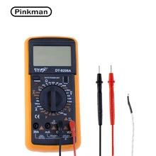 DT9208A AC DC LCD Display Electric Handheld Voltmeter Ammeter Ohm Capacitance Tester Meter Digital Multimeter Multimetro lcd digital multimeter multifunctional tester meter backlight ac dc ammeter voltmeter ohm meter handheld lcd display multimeter