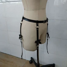 Сексуальные женские кожаные ремни бандажи на живот подвязки галстук-бабочка Связывание пояс панк ЛЕНТА подвязка регулируемые подвязки на подтяжках KYY8868