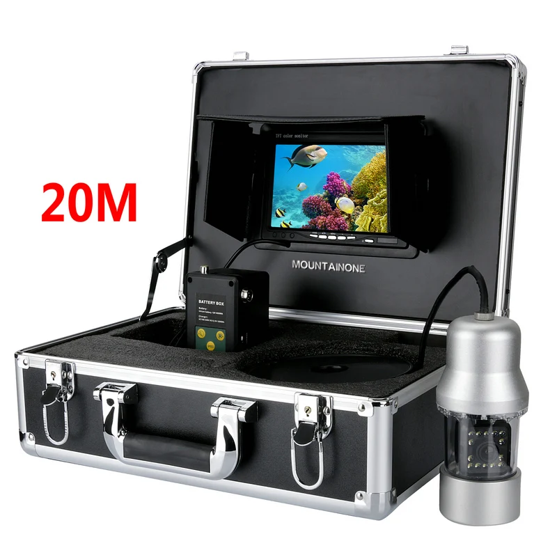 

20M 1/3 Inch SONY CCD Underwater Fishing Camera - 360 Degree View, Remote Control, 7 Inch LCD Monitor, 14x White Lights