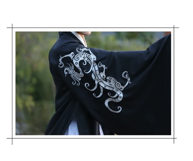 Ancient Chinese Costume Men Performance Outfit For Dynasty Men White Hanfu Costume Satin Robe Chinese Traditional Dress DN2112 -