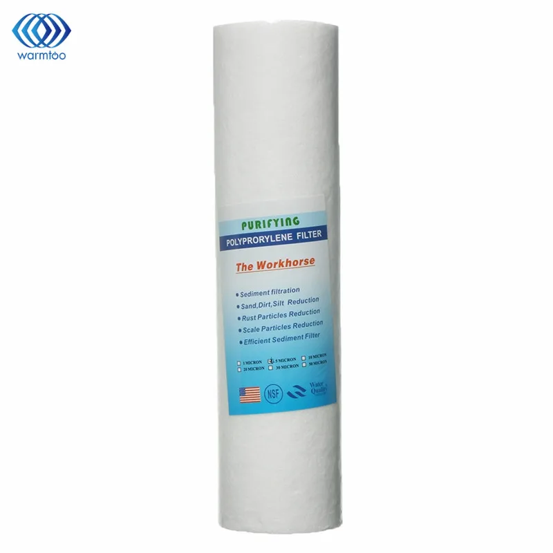 

Household Water Filter 0.5 Micron 10 inch PP Cotton Pre Filter Core Reverse Osmosis Sediment Common Front Purifier