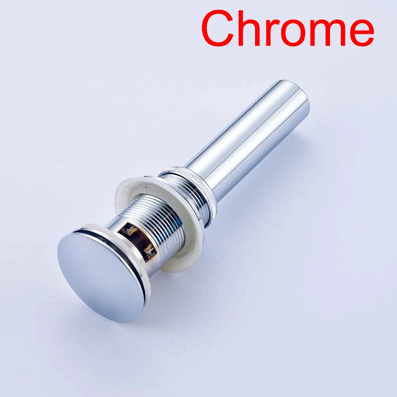 Оптом и в розницу Хром Водопад Ванная раковина кран Одной ручкой отверстие раковина смеситель кран - Цвет: Chrome Pop Up Drain