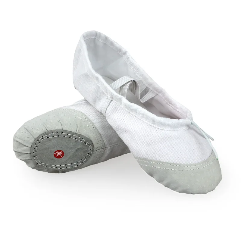 Kinderen Meisjes Katoenen Canvas Split Soft Sole Ballet Slippers Volwassenen Gymanstics Dans Schoenen Wit Zwart Rood Beige Roze Schoenen