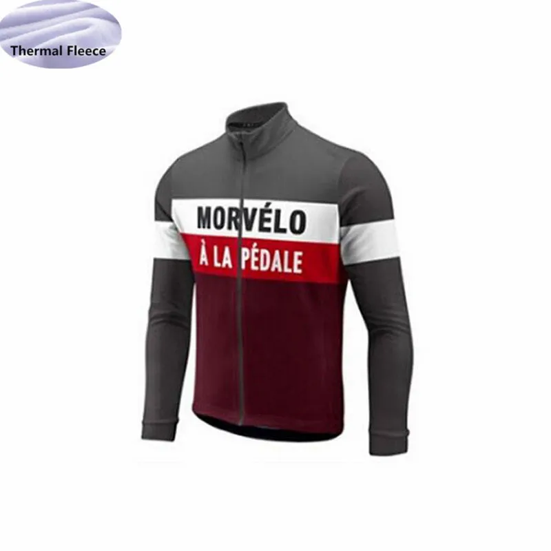 

Pro Team MORVELO Fleece Thermal Winter Cycling Jersey 2018 Long Sleeves bike Cycle Clothing MTB maillot Ropa Ciclismo Sportwear