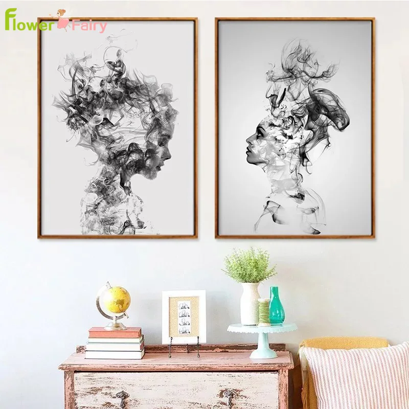 Nordic Abstract Beauty Canvas Painting Poster Picture Posters Ink Prints Wall Art Pictures For Living Room Home Decor Unframed