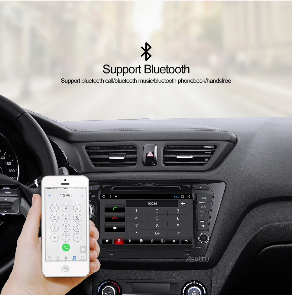 Discount Asottu KK28060 2G+32G android 8.1 car dvd gps player car radio gps navigation video player for Kia rio k2 car multimedia player 4