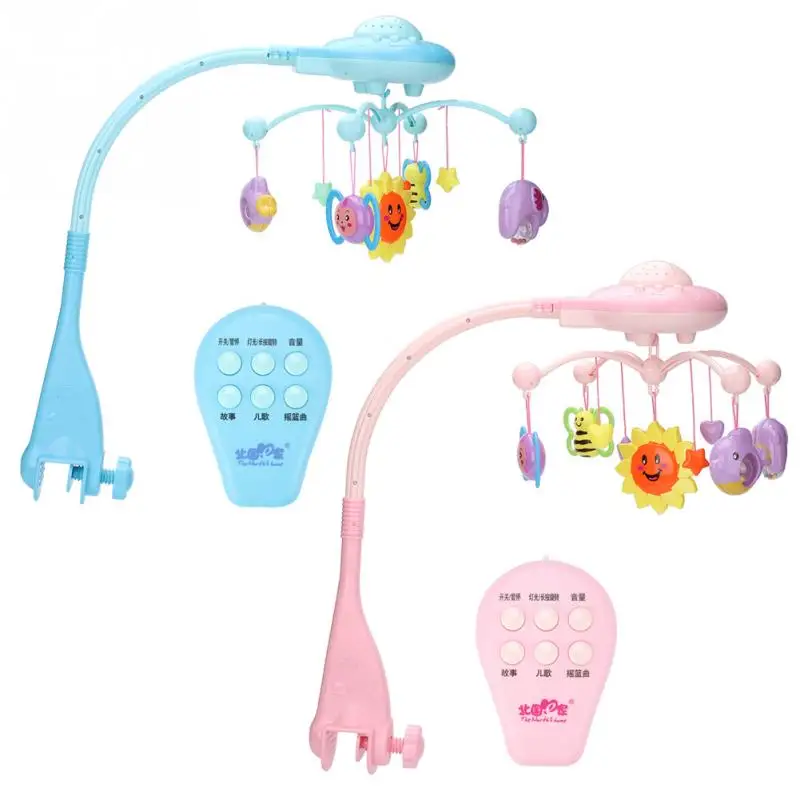 Infant Baby Musical Crib Toy Cot Bed Remote Mobile Bed Bell Toy Playset Gift