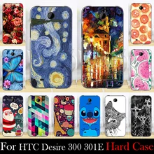 Para htc desire 300 301e caso de plástico rígido caso tampa do telefone móvel diy cor paitn celular saco shell