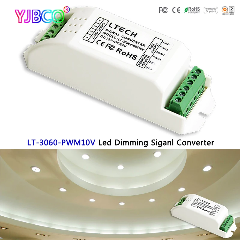 

LT-3060-PWM10V LED Dimming Siganl Converter;PWM*3CH signal input;10V PWM*3CH signal output led controller for led lamp