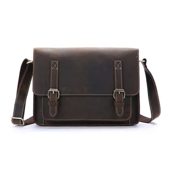 

Genuine Leather Messenger Men Business Briefcase 13.3 Inches Laptop Bag Men's Shoulder Handbag Bag Crossbody Large Capacity Tote