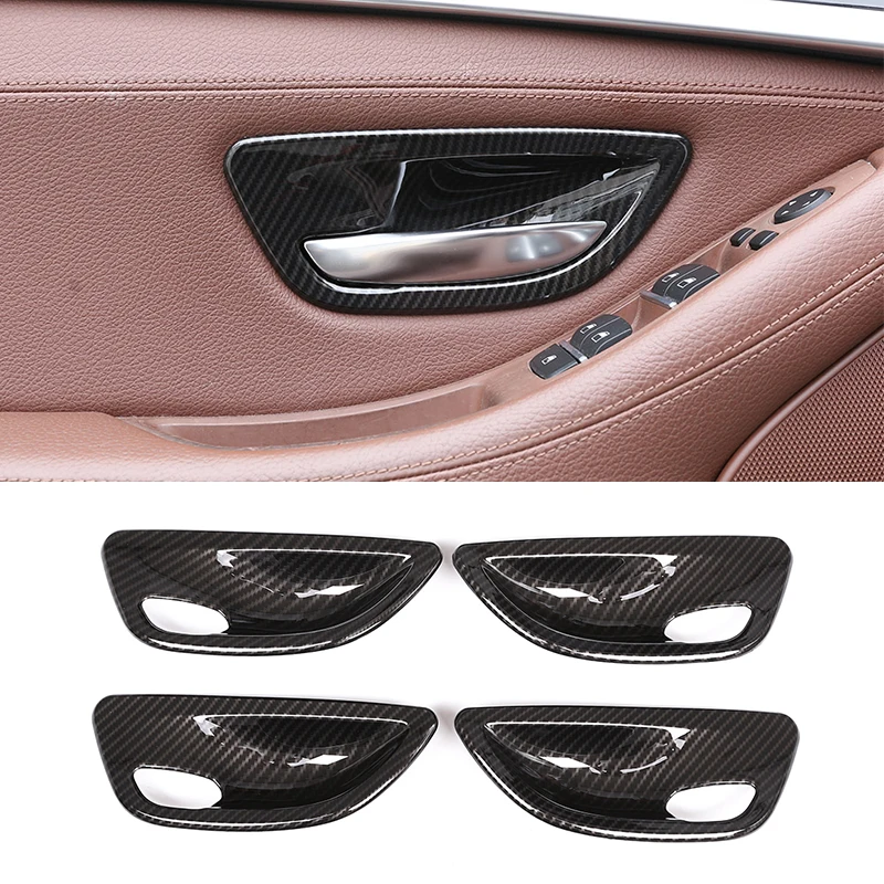 

For BMW 5 Series F10 520 528 525 2011-2017 Carbon Fiber Style Car Interior Door Handle Bowl Cover Trim
