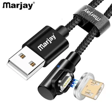 Marjay 1 м 2 м Micro USB Магнитный кабель адаптер для быстрой зарядки Кабели для телефонов Microusb Android зарядное устройство для Xiaomi redmi Tablet