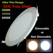 20 шт. светодиодный потолочный панельный светильник с регулируемой яркостью 3 Вт 4 Вт 6 Вт 9 Вт 12 Вт 15 Вт 25 Вт высокой яркости светодиодный светильник с адаптером AC85-265V светильник для помещений