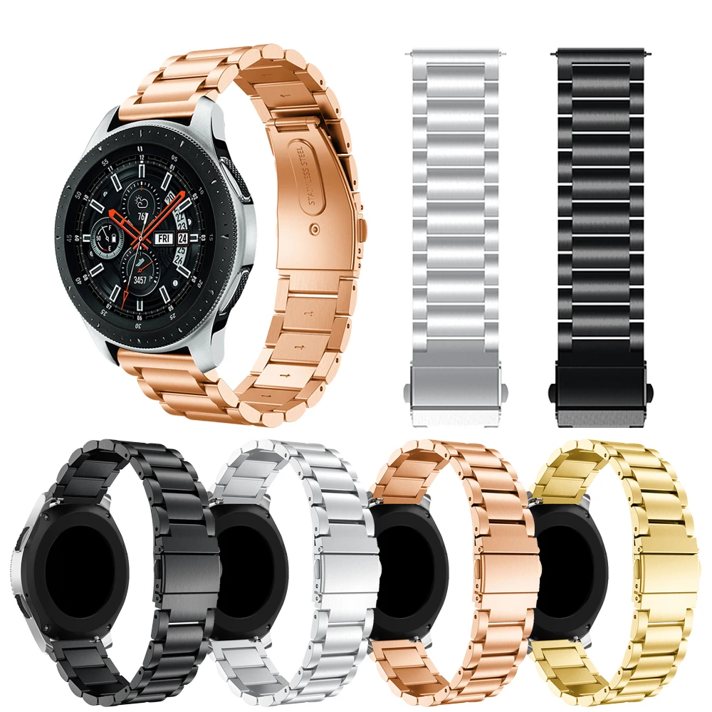 Браслет из нержавеющей стали для Samsung Gear Sport S2 S3 Galaxy 42 мм 46 металлический ремешок
