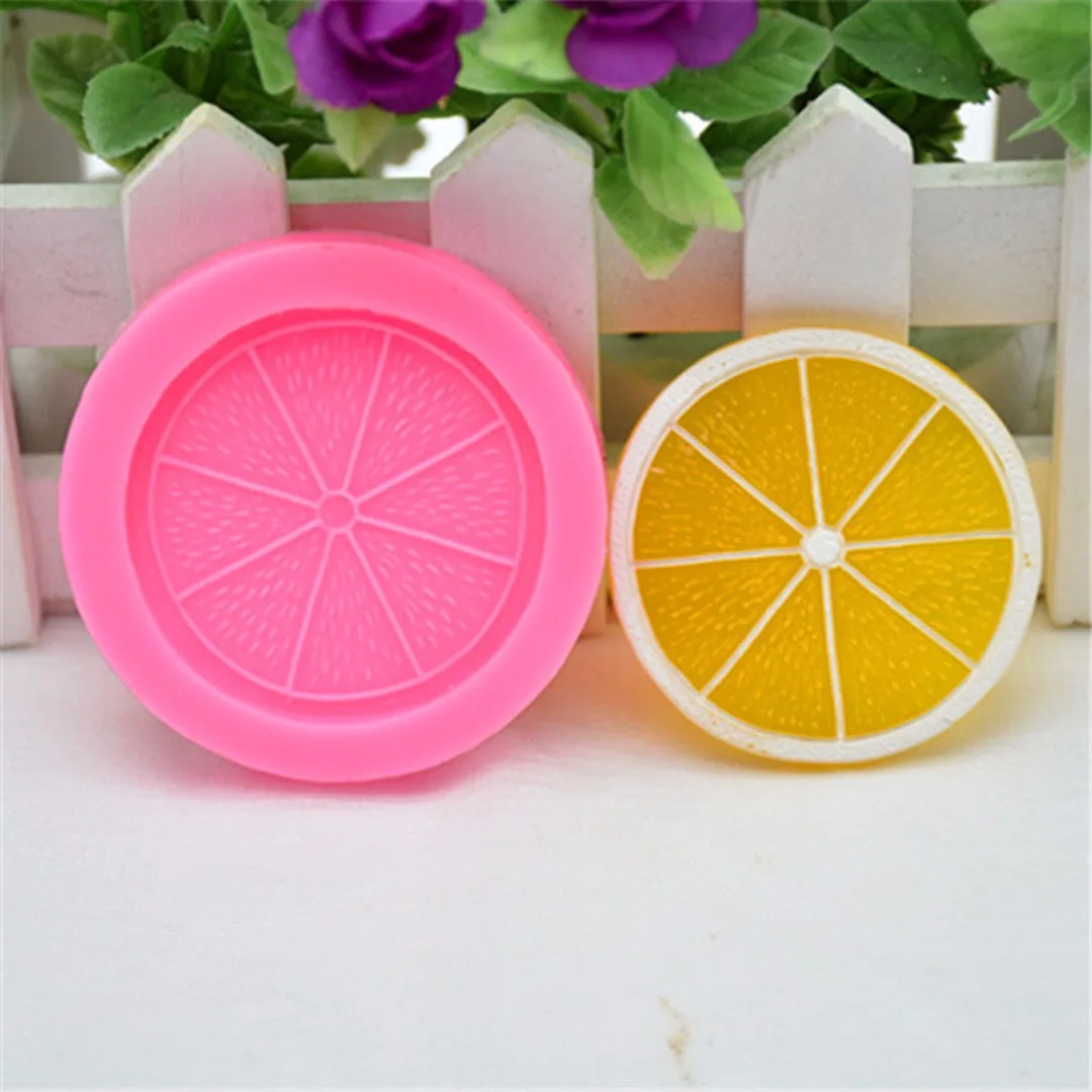 Mayitr Silicone Mold Lemon Slices Cake Molds Chocolate Fondant Mould Decorating Silicone Cake Mold