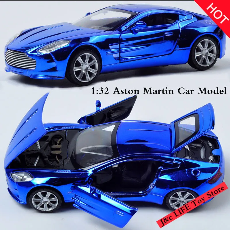 Lowest Price 1:32 Toy Car Aston Martin Metal Alloy Diecast Car Model Miniature Scale Model Sound and Light Electric Car Toys For Children