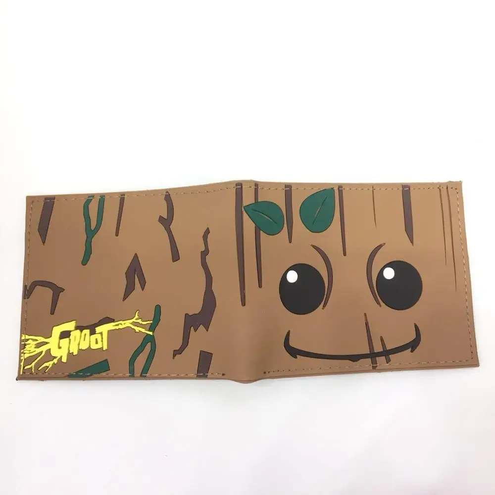 

Superhero Groot Coin Wallet Bifold Cartoon Short Purse Color Print Card Holder Zipper Poucht Boys Girls Teenager Wallets