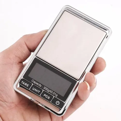 Image MYLB Silver 300g x 0.01g Mini Digital Protable Jewelry Pocket Gram Scale