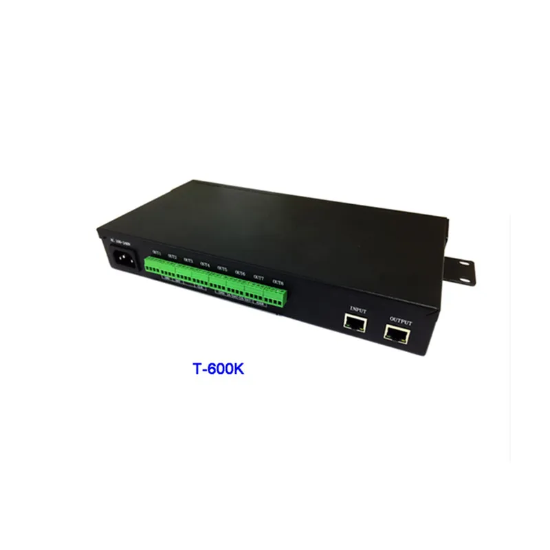 T-300K T500K T600K полноцветный светодиодный пиксельный модуль контроллер RGB RGBW 8 портов пикселей ws2811 ws2801 ws2812b Светодиодная лента SD карта онлайн - Цвет: T600K