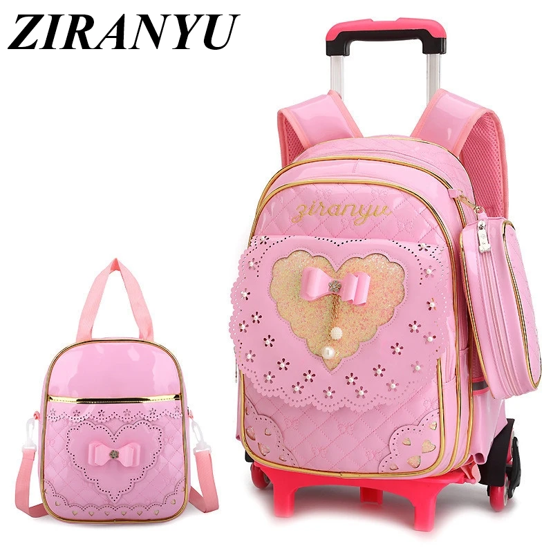 

Travel luggage bags for kid Girls Trolley School backpack wheeled bag for School Trolley bag On wheels School Rolling backpacks